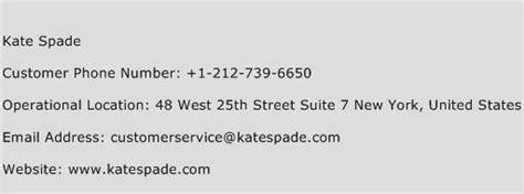 kate spade customer service number.